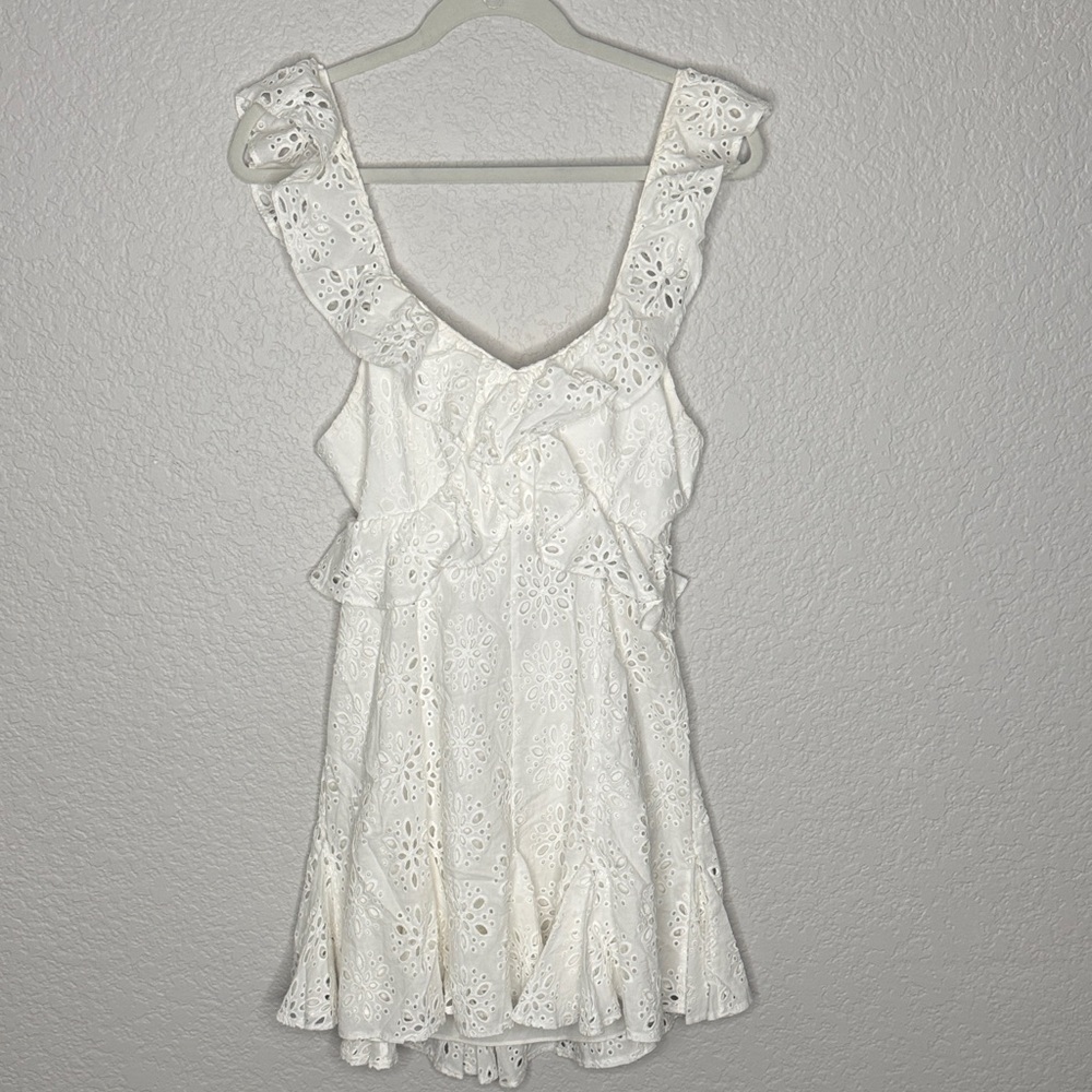 Yumi Kim Pacific Cotton White Eyelet Starlight Mini Dress - Picture 3 of 9
